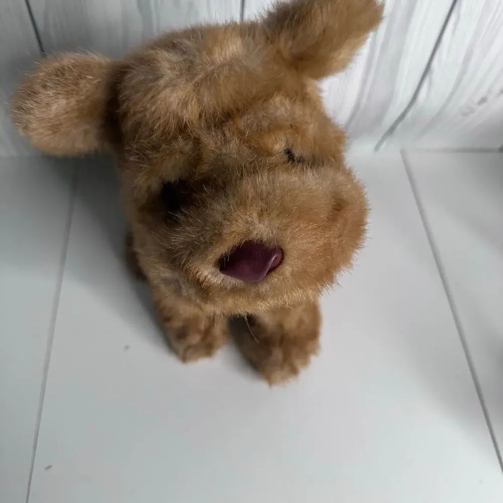 Vintage Shar Pei Plush Dog 1980s Windsor Toys 13” Tall Soft Wrinkly